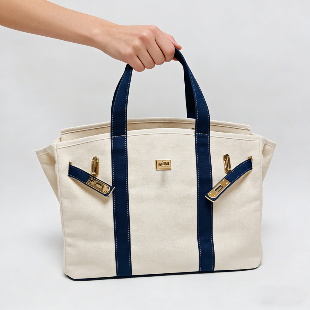 Donche Navy Tote Bag